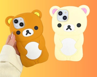 Funda de oso de dibujos animados para iPhone, fundas para iPhone X 11 12 13 14 15, funda de teléfono Y2K, funda estética para iPhone, funda de iPhone de dibujos animados, funda de teléfono de oso