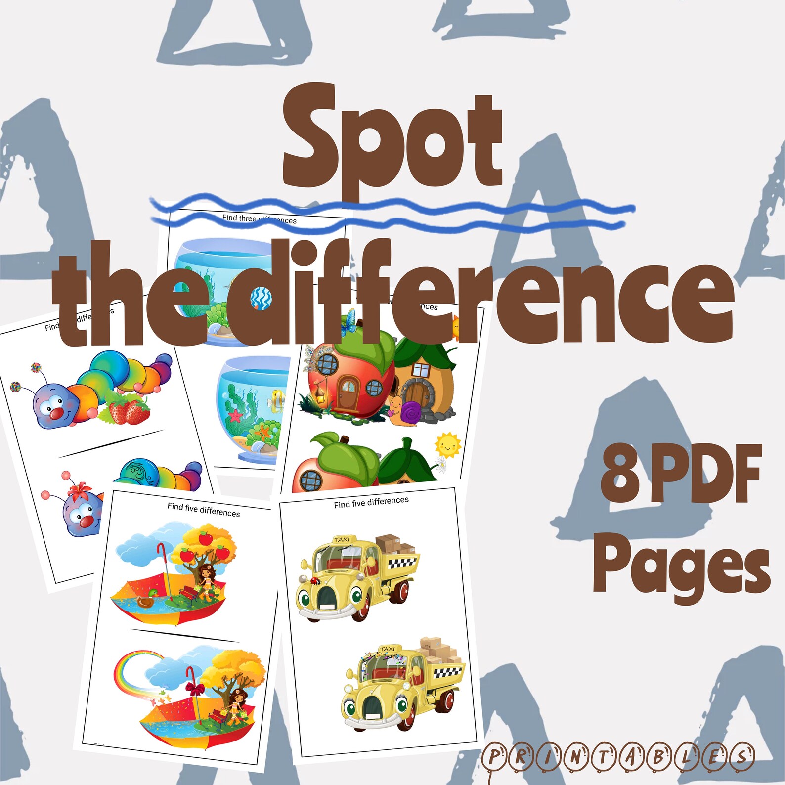 Spot the Difference Printable Worksheets| Find the Difference Game for ...