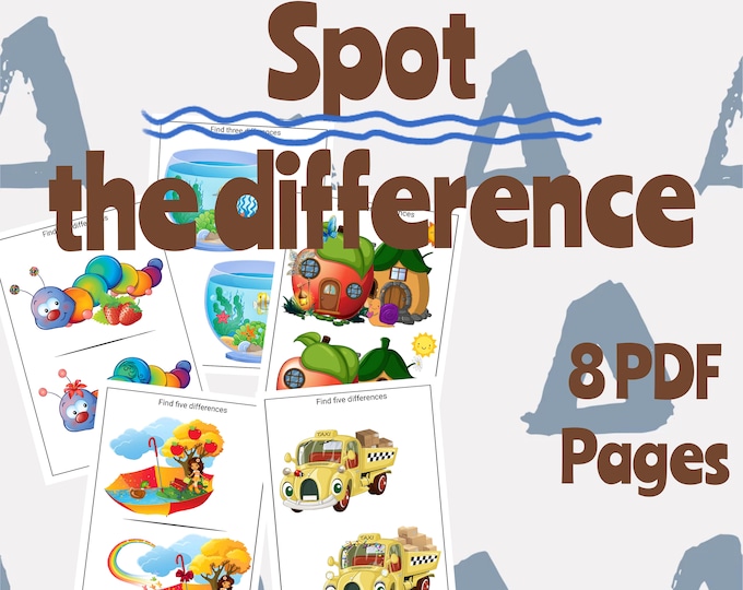 Spot the Difference Printable Worksheets| Find the Difference Game for ...