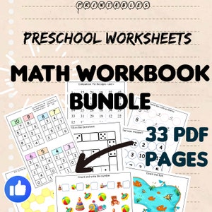 Preschool Math| Beginning Math| Counting| Learning to Add| Kindergarten Worksheet| Addition| Comparison| Subtraction| Preschool Worksheets