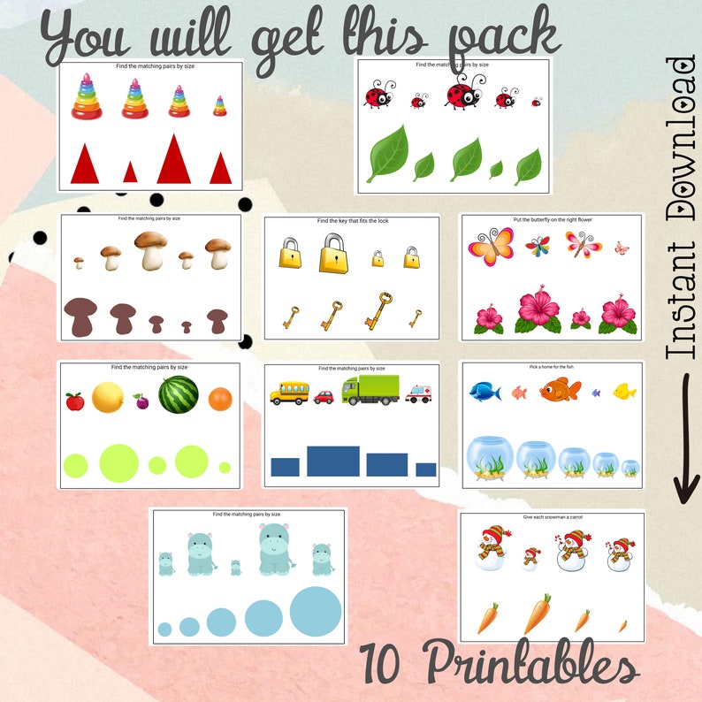 Printable Matching Worksheets| Match the Picture| Preschool Worksheets ...