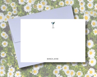 Dirty Martini Stationery - Bachelorette Gift Birthday Gift Housewarming Gift Wedding Gift Hostess Gift Martini Personalized Stationery Gift