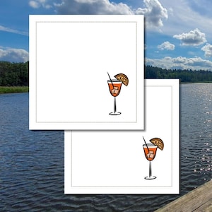 Aperol Spritz Cocktail Napkins – Bar Cart Decor, Bachelorette or Hostess Gift, Aperol Spritz Party Napkins, Aperol Spritz Lover Favor