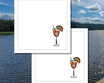 Cocktailservetten Aperol Spritz – decor barwagen, cadeau vrijgezellenfeest of gastvrouw, feestservetten Aperol Spritz, gunst minnaar Aperol Spritz