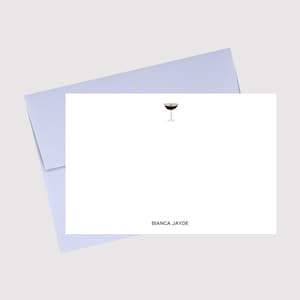Espresso Martini Personalized Stationery – Cocktail Notecards, Fun Party Favor, Bachelorette or Birthday Gift, Espresso Lover Gift