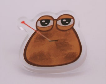 Pou Keychain meme