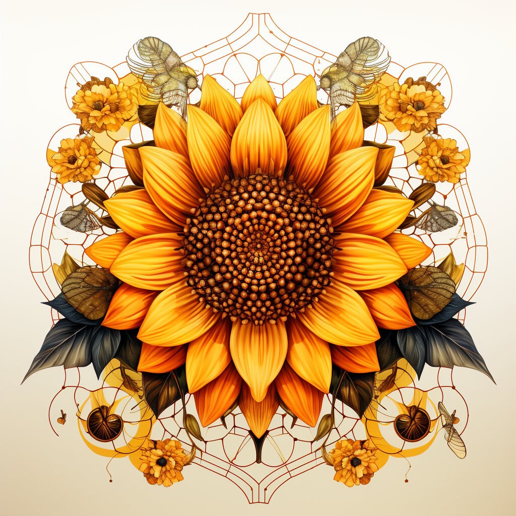 30 Clipart Sunflower Digital Bundle, Floral Clipart PNG, Flower ...