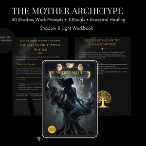 Mother Archetype Shadow Work Journal, Fillable PDF Workbook, Inner Child Healing, Divine Feminine Digital