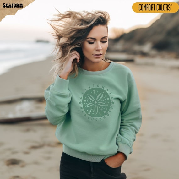 Seashell Collector Beachcomber Sweatshirt Sea Glass Ocean