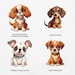 Dogs Clipart Bundle | 20 Cute Dog Breeds SVG PNG Printable, Kawaii Dogs ...