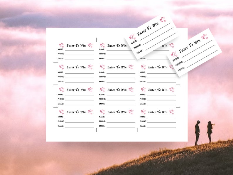 Pink Raffle Tickets Pdf Pink Hearts Printable Raffle Ticket Template Valentines Day Enter to ...