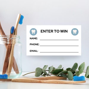 Modèle de ticket de tombola imprimable pour les dents Participez pour gagner la carte de marketing du dentiste Billets de tirage au sort pour les entreprises d’orthodontiste Téléchargement instantané PDF imprimable