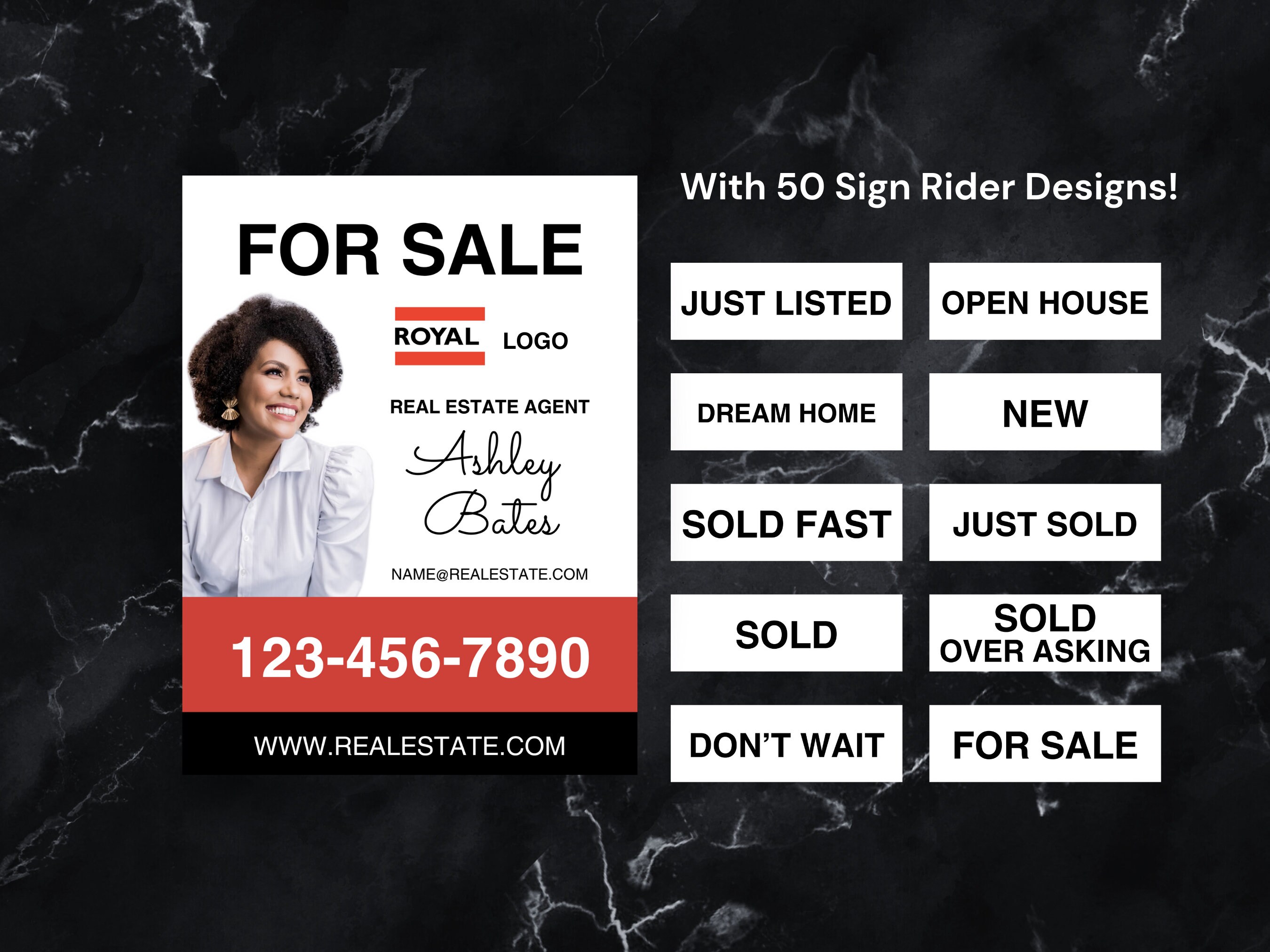 Real Estate Yard Sign Canva Template, Realtor for Sale Sign With Sign ...