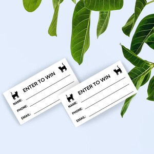 Printable Cat Raffle Ticket Template Cute Kitten Enter to Win Draw ...