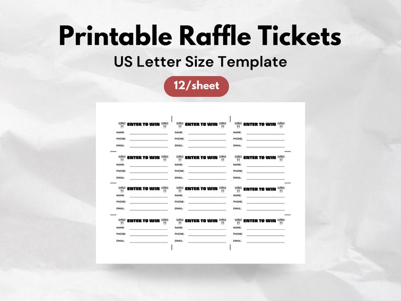 Including Raffle Labor Day Printable Raffle Tickets Union Parade Enter to Win Raffle ...