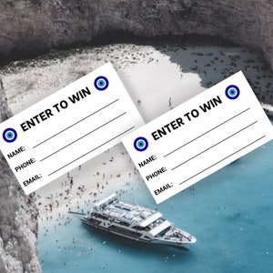 Printable Evil Eye Raffle Ticket Template Nazar Amulet Enter to Win ...