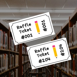 Lehrer Tombola Tickets Kirmes Nummerierte Tombola Enter to Win Tickets Classroom Ticket Draw Raffle Ticket Vorlage Printable PDF 1 bis 204