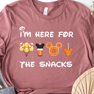 Chemise collation Disney, chemise I&#39;m Here for the Snack, sweat-shirt I&#39;m Here for the Snacks, chemises Epcot, t-shirt Disney, t-shirt vacances Disneyworld