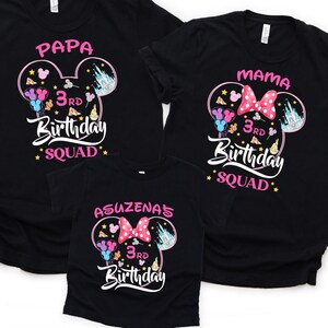 Custom Birthday Girl Shirt, Minnie Birthday Family Shirt, Disney Birthday Squad Tee, Birthday Gift For Girl, Birthday Girl, Family Matching