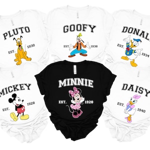 Disney Characters Shirt  Minnie Mickey Donald Duck Daisy Goffy Pluto Shirt  Disney Vacation Shirt  Mickey And Friends T-shirt  Disney Shirt
