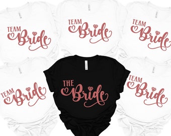 Team Bride Shirts, The Bride Shirt, Bride Squad T-Shirts, Hen Party T Shirts, Bachelorette Tees, Bridal Party T-Shirt, Wedding Party Tshirt