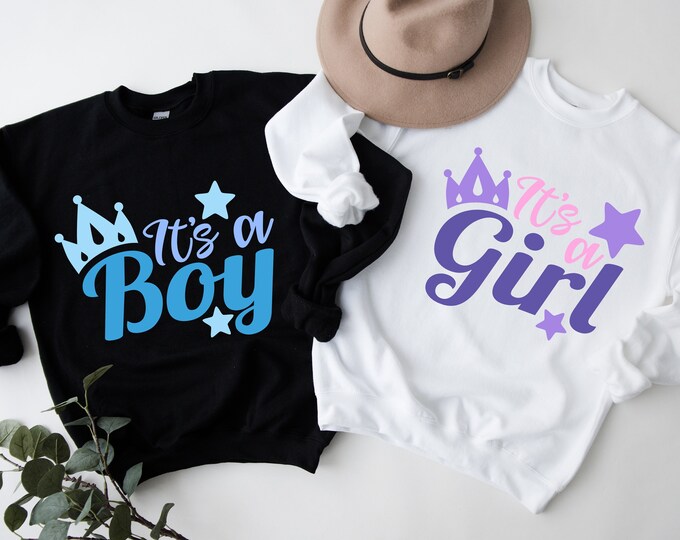 Gender Reveal Shirt Pregnancy Announcement Shirt Baby Shower Shirt He ...