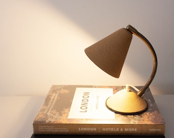 Vintage beige table lamp with gooseneck, Germany 1950s