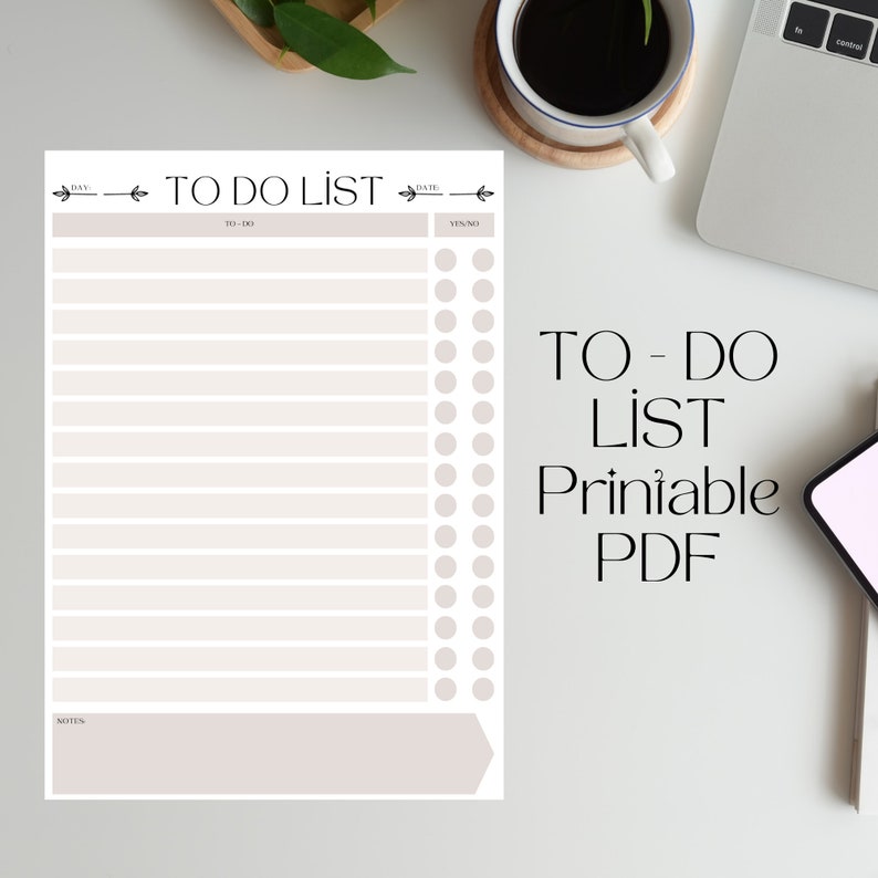 Minimalist to Do List Printable - Etsy