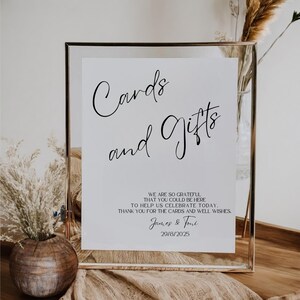 Hochzeitskarten und Geschenk gedrucktes Schild für Hochzeit Minimalist Zeichen für rustikale Hochzeit Zeichen für minimalistische Hochzeitskarten und Geschenk Zeichen -Samantha