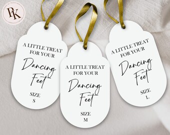 Hochzeit Flip Flop Tags druckbare Leckerei für Ihre tanzenden Füße Tanga Tags für minimalistische Hochzeit Tanga Tags druckbare Flip Flop Tag