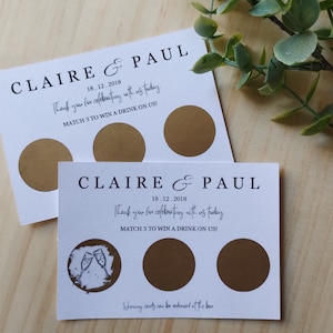 Scratch Card Wedding Favour Scratch Card Personalised Wedding Favour Scratch And Reveal Card Wedding Favour Scratch Card Gift For Guest