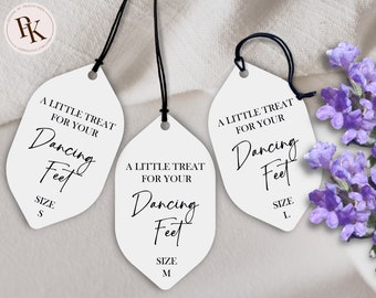 Hochzeit Flip Flop Tags druckbare Leckerei für Ihre tanzenden Füße Tanga Tags für minimalistische Hochzeit Tanga Tags druckbare Flip Flop Tag