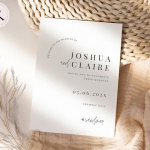 Printable Wedding Program Church Wedding Program Template Wedding Order Of Service Programme Editable Template  Design For Order of Events