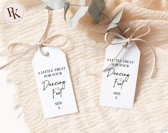 Hochzeit Flip Flop Tags druckbare Leckerei für Ihre tanzenden Füße Tanga Tags für minimalistische Hochzeit Tanga Tags druckbare Flip Flop Tag