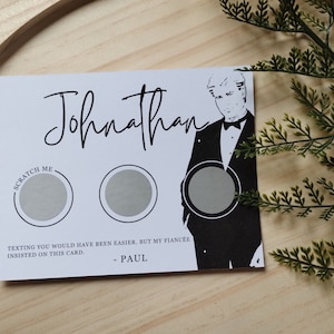 Carte à gratter pour proposition du meilleur homme dans une boîte à propositions meilleur homme Carte à gratter pour une proposition de meilleur homme Carte pour proposition amusante pour Soyez mon meilleur homme