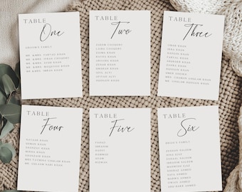Wedding Table Seating Plan Chart Card For Wedding Seating Card Minimalist Wedding Seating For Eating Card For Wedding Custom Seating Chart