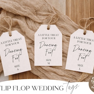 Wedding Flip Flop Tag Printable Treat For Your Dancing Feet Thong Tag Minimalist Wedding Thong Tag Printable Flip Flop Tag Editable Template