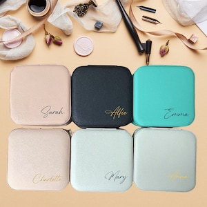 Portagioielli Premium Personalizzato / Regalo Per Lei / Gioielli / Portagioielli Da Viaggio Personalizzato / Matrimonio Perfetto / Damigella D'onore e Regalo Di Compleanno /
