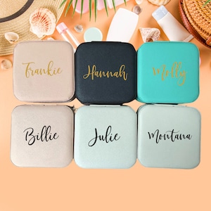 Personalised Premium Jewellery Box | Leather Jewellery Storage For Travel | Bridesmaid Proposal | Birthday Gift for Her | Mothers Day
