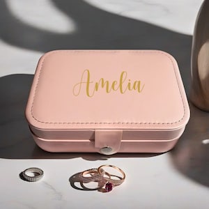 Personalised Premium Jewellery Case | Leather Travel Case | Gifts for Her | Birthday | Custom Jewellery box | Jewellery Storage |