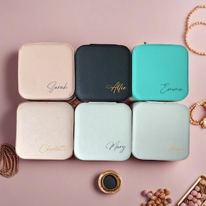 Gepersonaliseerde premium sieradendoos, aangepaste reissieradendoos, perfecte bruiloft, bruidsmeisjes- en verjaardagscadeau, cadeau voor haar
