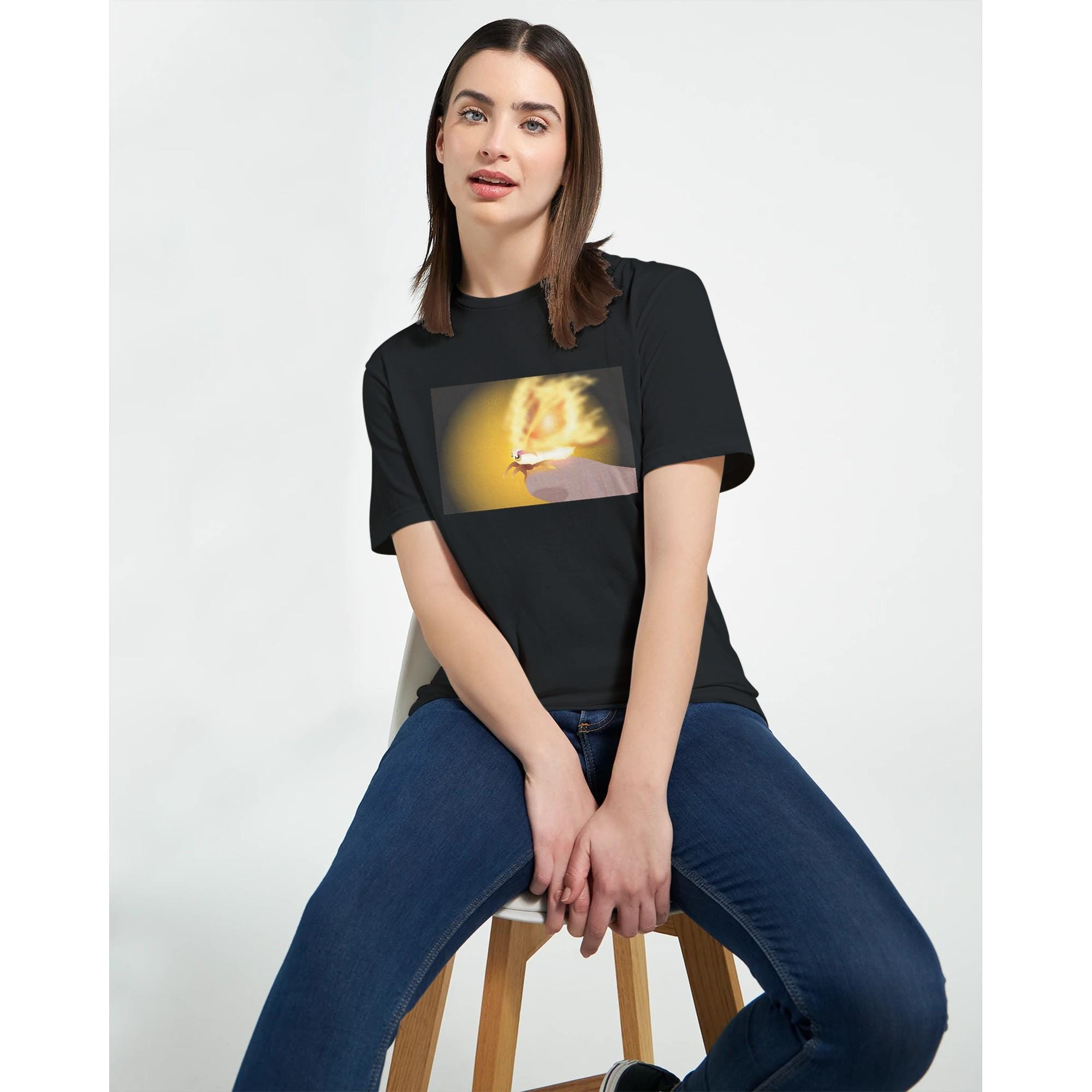 Flame Moth Classic Womens Crewneck T-shirt