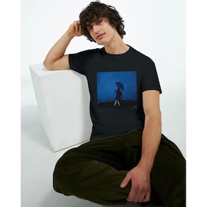 Koszulka z okrągłym dekoltem Walking in the Rain Heavyweight Unisex