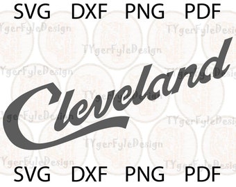 Cleveland Script - digital download (svg dxf png pdf)