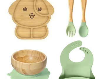 5 Piece Baby Puppy Feeding Set (various colors available)