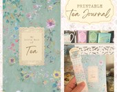 Printable Tea Journal for Travel Notebook / Planner / Journal Prompt Inserts for Standard, Personal and Pocket journals