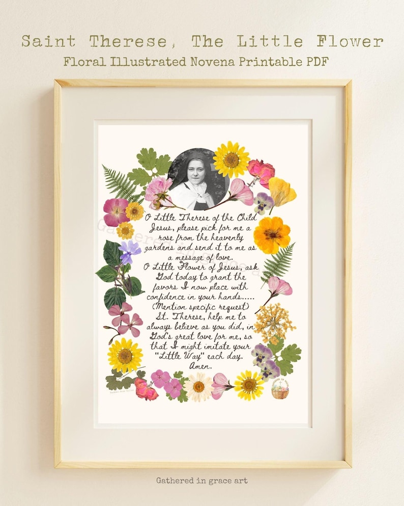Saint Therese of Lisieux Little Flower Catholic Art Prayer Faith ...