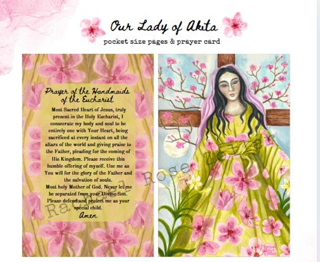 Our Lady of Akita Catholic Printable Prayer Marian Journal PDF Pocket ...