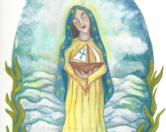 Stella Maris Matka Boska Gwiazda Morza Wydruk 5x7"