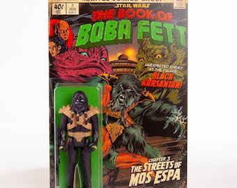 Black Krrsantan Retro Collection Action Figure – Custom Comic Book Cover - Book of Boba Fett TV Series